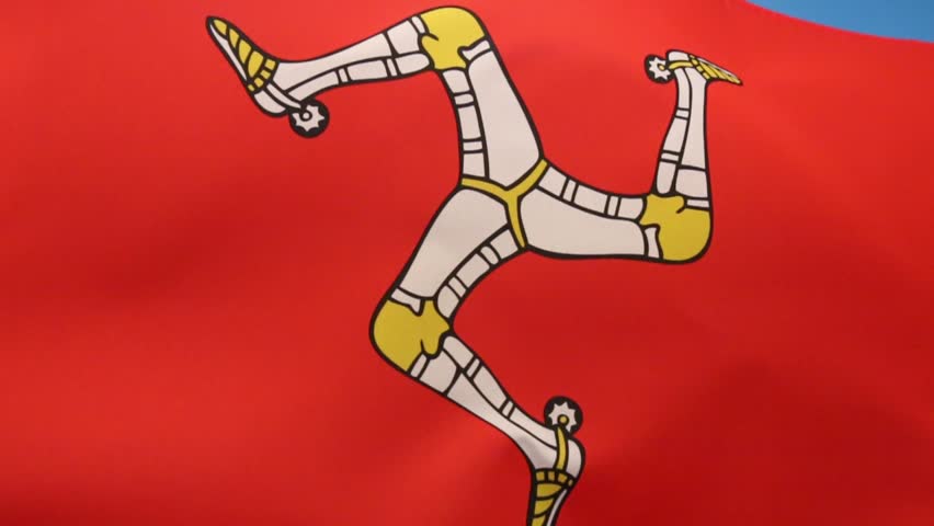 Flag Of The Isle Of Man - A Triskelion, Composed Of 3 Armored Legs With ...