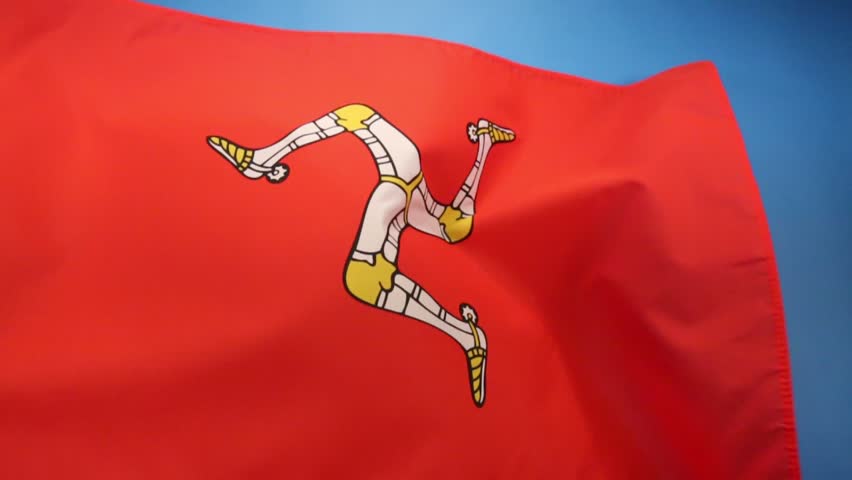 Flag Of The Isle Of Man - A Triskelion, Composed Of 3 Armored Legs With ...