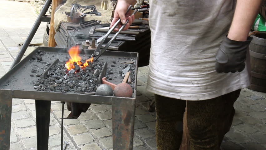 Blacksmith. Medieval Tradition Of Making Armor And Swords At The Forge ...