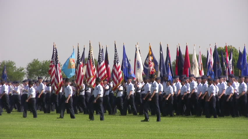 Video Of USAF Enlisted Basic Training Graduates Flights On Parade Field ...