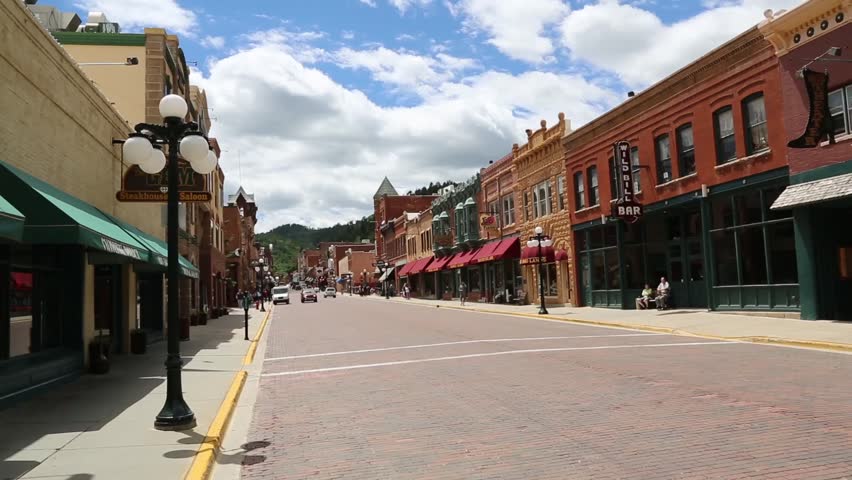 Deadwood, South Dakota, July 2014 Typical Scene On Main Street Of The ...