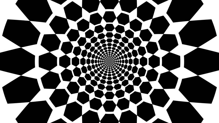 Concentric, Dashing, Rotating, Abstract Symbols, Hexagon - Optical ...