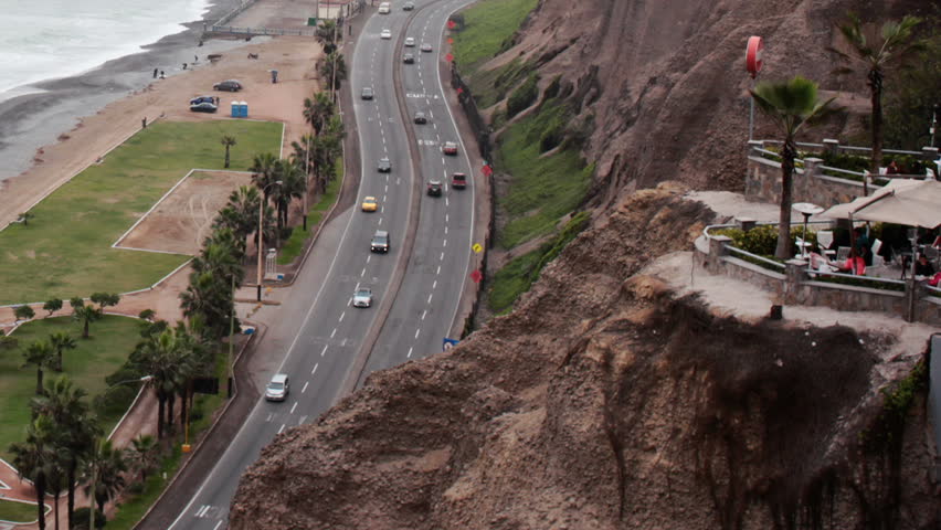 Timelapse Traffic In Lima, Peru - Between Miraflores And Barranco Stock ...