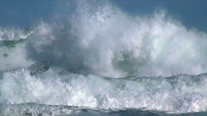 Hurricane Storm Surge Waves Crash Ashore - Shot In Full HD 1920x1080 ...