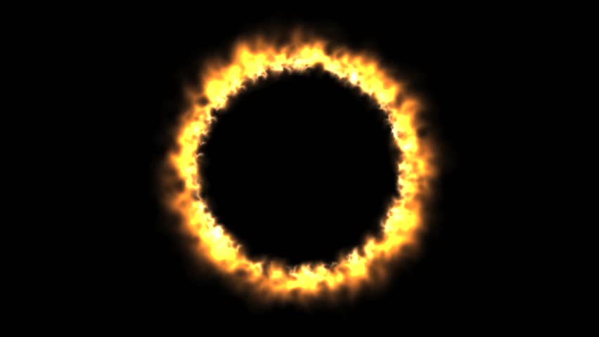 Animated Ring Of Fire Against Transparent Background In 4k. Ring, Fire ...