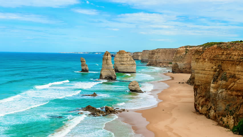 The Twelve Apostles, Victoria,Australia Stock Footage Video 8752369 ...