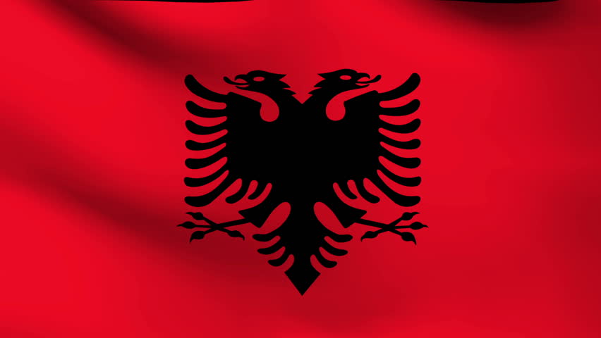 Flag Of Albania [4K Loopable] Albanian Flag Waving In The Wind ...