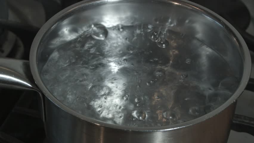 Boiling Water In A Kitchen Pot As A Symbol Of Cooking Or Food ...