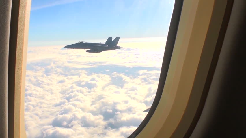 Fighter Plane In Flight, POV. POV Fighter Jet In Flight. Shot From ...