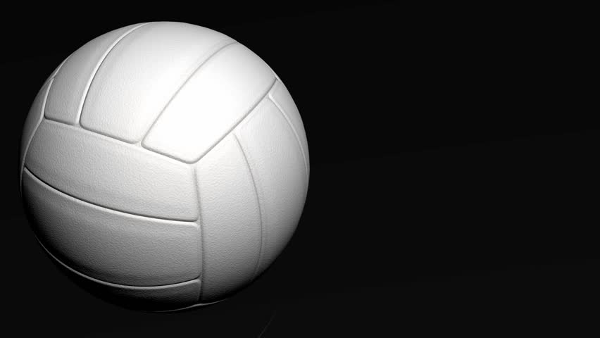 Volleyball Isolated Against Black Loop V5 - NTSC Stock Footage Video ...